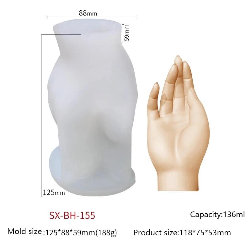 Силиконовая форма для свечей Креативный жест Ароматерапевтические свечи Материалы для изготовления Восковая форма Гипсовая форма Формы для шоколада и мыла Домашнее украшение