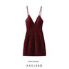 Kaslead Новое поступление Женская одежда Модный стиль Модный Минималистичный Вельветовое Платье Короткой Версии 9771150