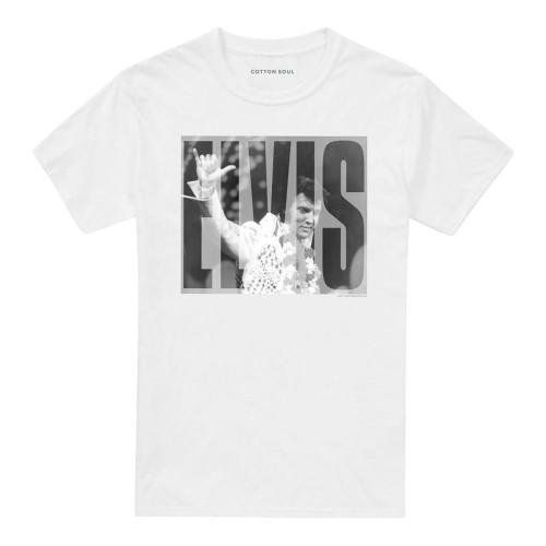 Elvis Presley Unisex Adult Aloha Gray T-Shirt