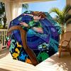 Ben 10 Cartoon Print Automatic Open Close Umbrella, Portable Foldable Umbrella, for Outdoor Commute Camping Trip, Ideal Birthday Gift