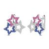 Hoop Earrings 925 Silver Sparkling Retro Pattern Heart and Dragonfly Stud Earrings for Women Girl Party Wedding Jewelry