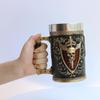 Кружка с черепом воина викинга с вкладышем из нержавеющей стали, средневековая пивная кружка, кружка для кофе, 550 мл GRGR