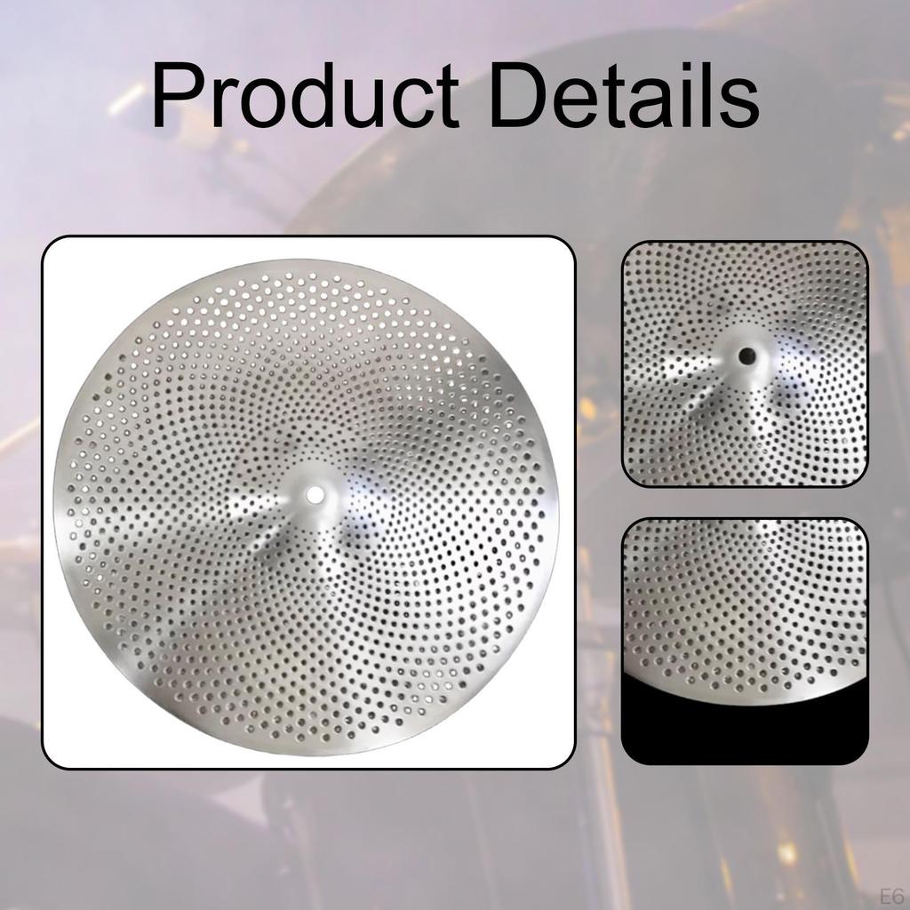Alloy Cymbal Designed for Quiet Drumming, Ideal Tool Novice Musicians