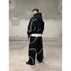 Mens Dark Streetwear Hooded Sweatshirt Set Casual Long Sleeve Tracksuit Outfit