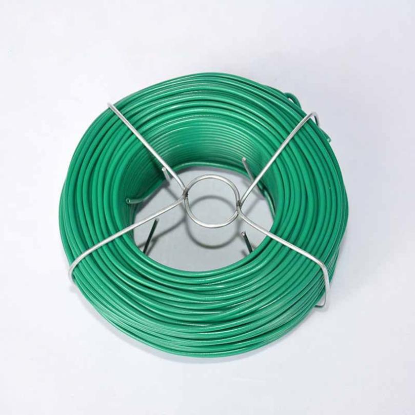 Plastic Coating Steel Wire Core Wrapping 25M/50M Green Round Tying Wire for Gardening, Twig Trapping Wire