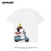 Snoopy Tshirt Charlie Brown coshort sleeve anime cartoon men and women 100 cotton loose street fashion brand short sleeve