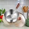 1 шт. Масляный горшок из нержавеющей стали, мини-горшки для супа и молока с деревянной ручкой, утолщенная маленькая кастрюля, кухонные принадлежности