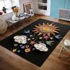 Colorful Sun, Stars, and Birds Design Rug Non-slip Rug Suitable for Living Room and Bedroom Sofas