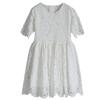 White Short Size Perfect for Memorial and This Formal Lace Dress Is and Stylish In Biei-ya Children's All-Lace Dress, Sleeves, 130, Weddings,