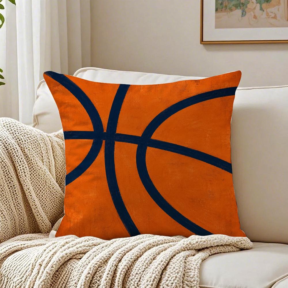 Football Basketball Baseball Sports Pillow Case Organic Short Plush Cushion Covers Breathable Washable WrinkleResistant