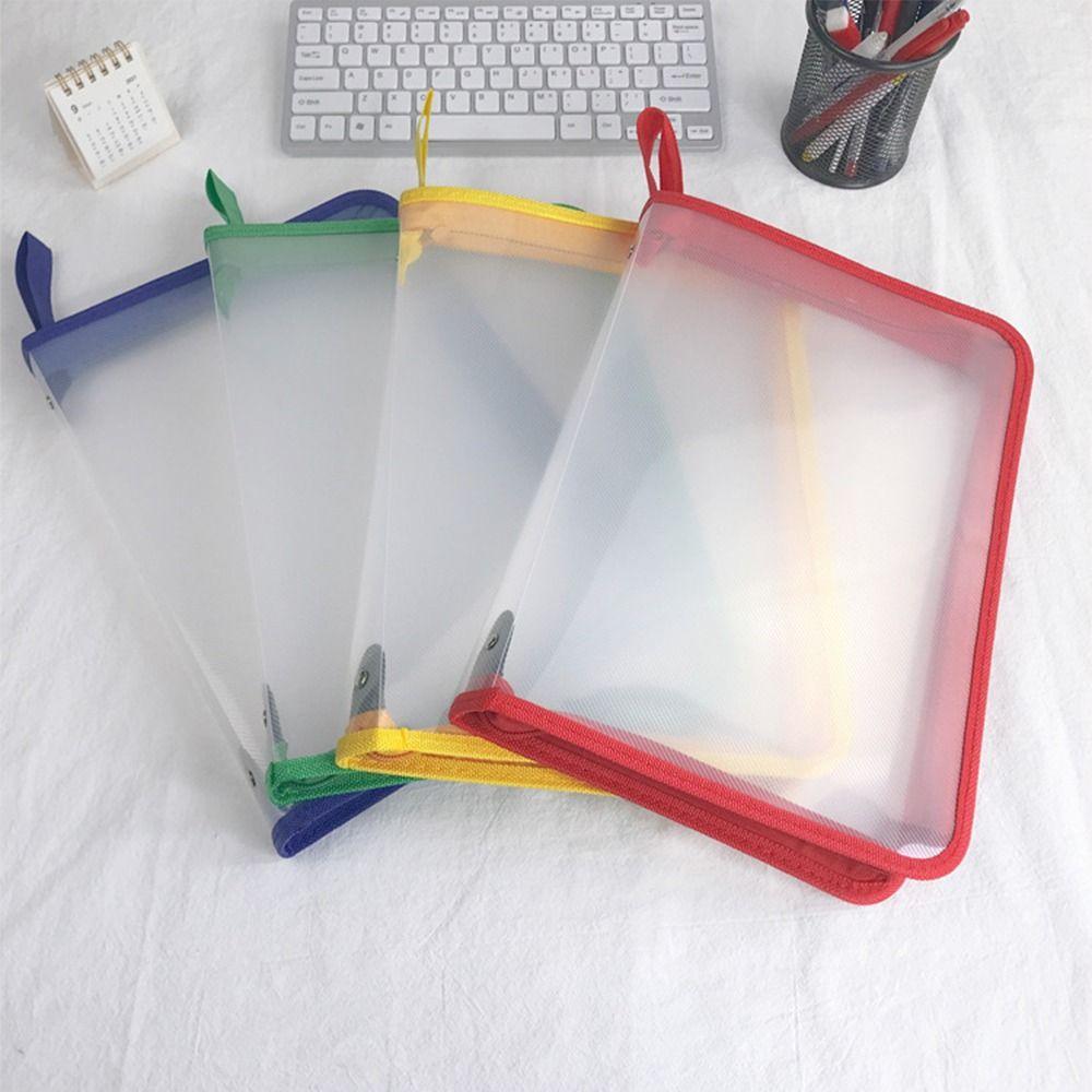 Textbook Storage Bags File Bag Folders Paper Organizer Zipper Storage Bag Test Paper Folder