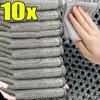 10/1 шт. Двусторонняя стальная проволочная салфетка для чистки кухонных сковородок, кастрюль, мытья посуды, бытовая уборка, тряпки из микрофибры, полотенце