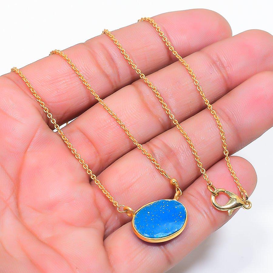 Owhyee Opal Gemstone Handmade 925 Sterling Silver Jewelry Necklace 20" GK-7557