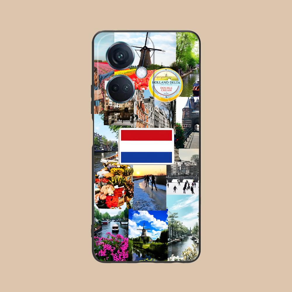 Netherland Dutch Flag Matte TPU Mobile Phone Case for OPPO Reno 14 13 12 11 10 9 8 7 6 5 F T Pro 5G Colorful Printing Cover