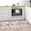 Tapis de cuisine carreaux de ciment rouge 45x120 - vinyle antidérapant