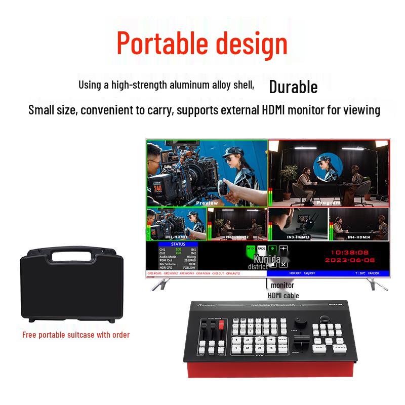 DeviceWell UHS7108 8-Channel 4K60 Video Switcher