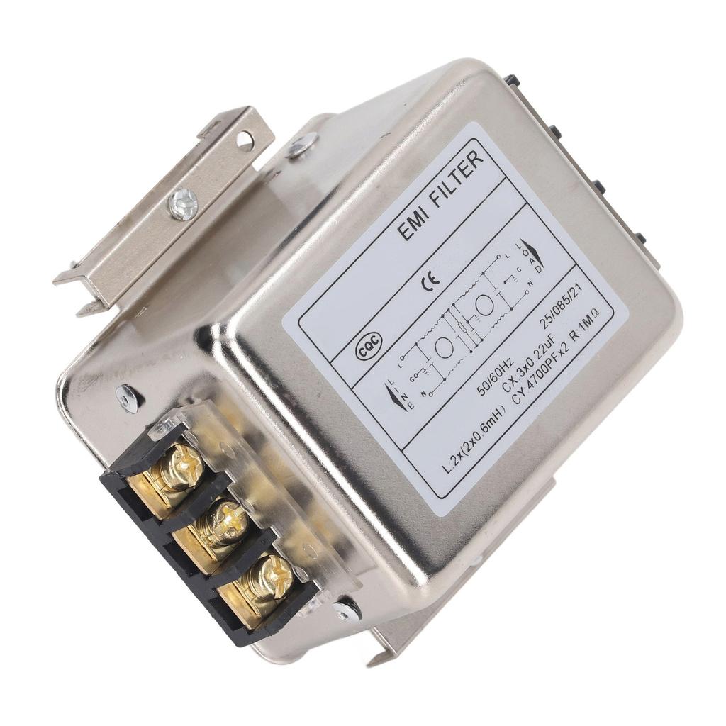 EMI Filter Anti Interference Noise Signal Filtration 35mm Rail Installation Single Phase Power