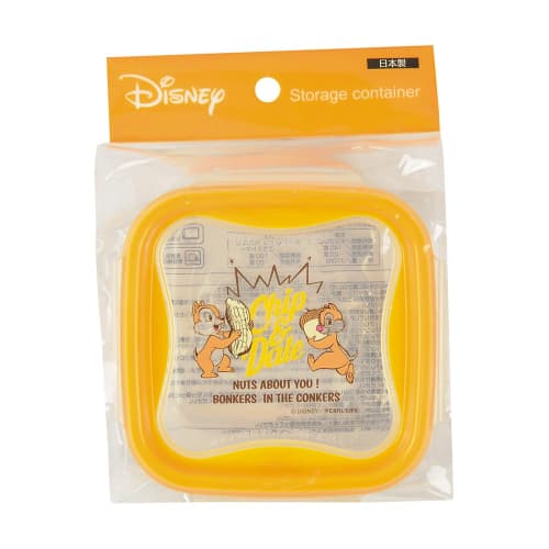 Pearl Metal Disney Storage Container, Square, Small, Chip & Dale, Made in Japan, WD-9054