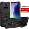 Dual Finger Ring Armor Cover for OPPO Realme 14 Pro Plus Case for Realme 14 Pro Rotate Metal Bracket Kickstand Holder Case Capa