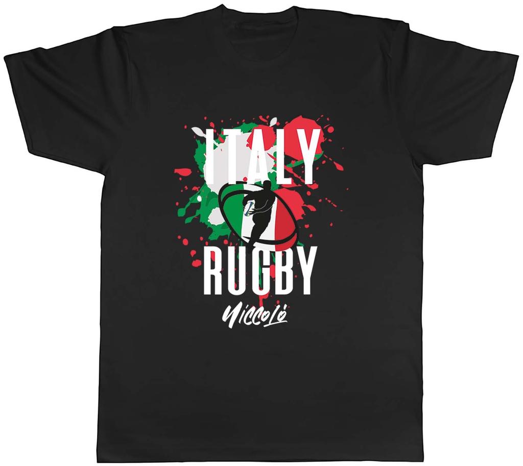 Personalised Italy Rugby TShirt Unisexs Supporters 6 Nations Union Unisex Tee