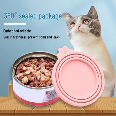 Силиконовая универсальная крышка для консервов для домашних животных - 3-в-1 для сохранения свежести