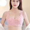 Новое женское нижнее белье с принтом и передней застежкой, мягкий хлопковый топ, регулируемый бюстгальтер большого размера 36-56