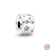 New Original Silver Color Christmas Star Clip Diy Bead Fit European Fashion Charms Bracelet Bangles Diy Jewelry P843