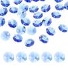 Uxcell 70 шт. 14 мм Кристальные восьмигранные бусины, Стеклянные бусины-ловцы солнца с 2 отверстиями, Призмы для люстр, Подвески для дома, DIY, Искусство и ремесла, Светло-голубой