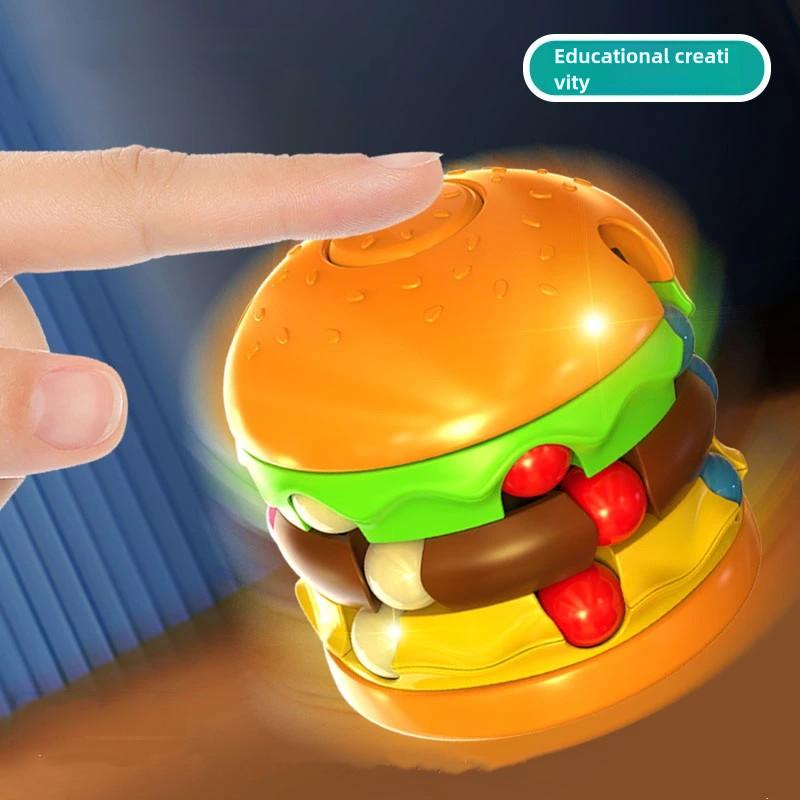 Kids Magic Cube Rotating Bean Adults Fingertip Fidget Stress Relief Creative Puzzle Game Toys for Children