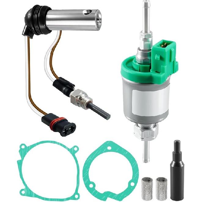 12V Heater Glow Plug Repair Kit And 12V Fuel Metering Pump Heater 22451901 Fit For Eberspacher Espar Airtronic 2KW D2 D4 D4S, Parking Heater