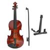 17cm Miniature Wooden Violin Model with Stand Musical Instrument Crafts Decoration Gift