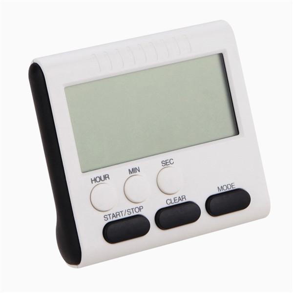 Черный магнитный кухонный таймер обратного отсчета с цифровым ЖК-дисплеем для приготовления пищи и обучения