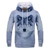 Spring Autumn Hooded Sweatshirt 3D Digital Printing Unisex Hoodies Men Women Wolf Fashion Loose Pullover