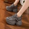 Platform Dad Shoes Women's 2025 Autumn and Winter New Lace-up Versatile Casual Sports Shoes Muffin Non-slip Inner Height-increasing Women's Shoes