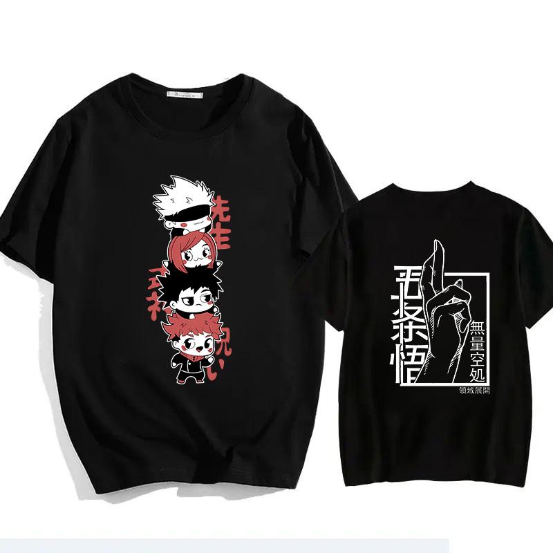 Японская Аниме Футболка Jujutsu Kaisen Годжо Унисекс Манга Годжо Сатору Графические Футболки С Коротким Рукавом Футболка Y2k Летние Топы