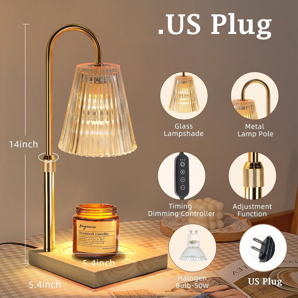 Лампы с подогревом свечей и лампочкой с регулируемой яркостью, настольный светильник, атмосфера, настольная прикроватная лампа для спальни, домашний декор, освещение для женщин и девочек, подарки