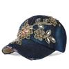 Rhinestone Women's Hat Sun Hat Golden Flowers Diamond-studded Baseball Caps Cowboy Hat Cap