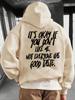Fashionable Casual Drawstring Pocket Hoodie, Daily Holiday Outdoor Wear Autumn and Winter Men's Letter Print Sweatshirt