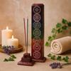 Soapstone Incense Holder - 7 Chakra Symbols