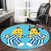 1pc Banana Print Round Carpet Chair Round Carpet Suitable for Bedroom Living Room Home Decorative Carpet