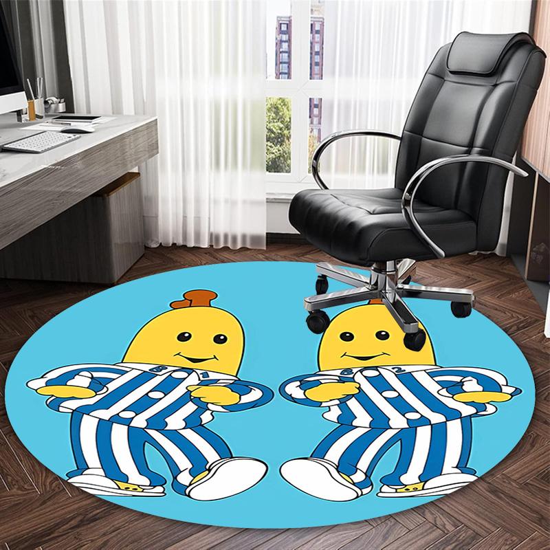 1pc Banana Print Round Carpet Chair Round Carpet Suitable for Bedroom Living Room Home Decorative Carpet