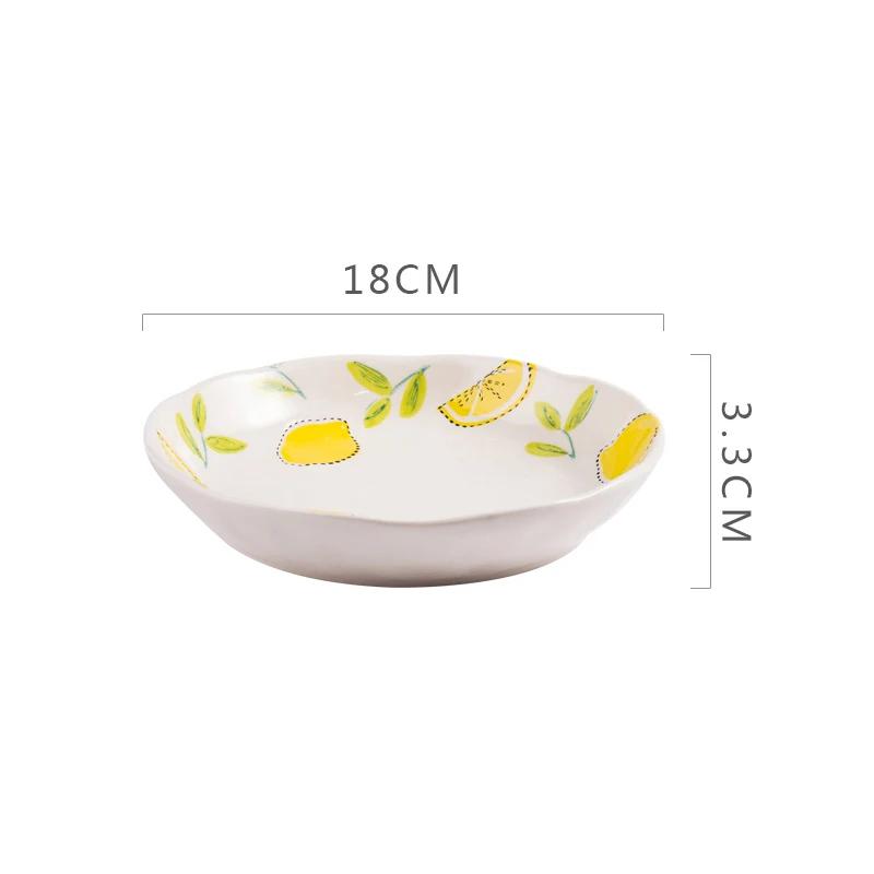 Creative Circular Ceramic Plates Restaurant Steak Plates Delicious Household Dishes Deep Soup Plate Exquisite Tableware