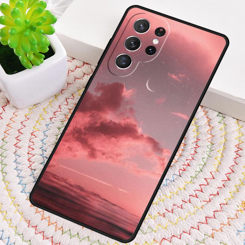 Розовое небо Эстетика Облака Чехол для телефона Для Samsung Galaxy note 10 pro S26 S25 S24 S23 S22 Ultra Plus S21 FE S20 Ударопрочный чехол
