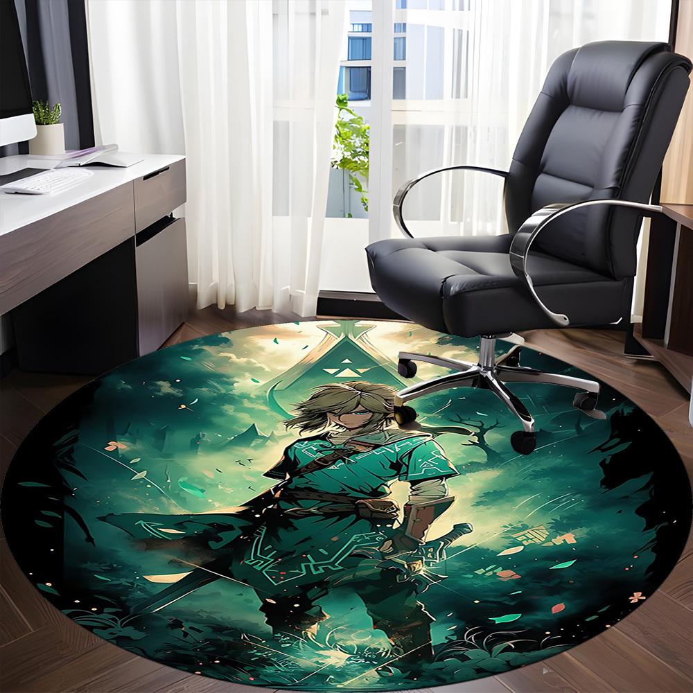 1pc Legend Zelda Office Round Area Rug, Under Office Chairs Bedroom Living Room Home Decor, Room Deco, Available in Various Sizes249
