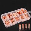 210PCS GT Copper Connecting Pipe Wire Joint Small Copper Tube Terminal Cable Lug