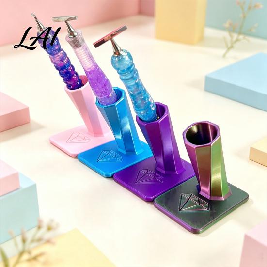 Portable Pen Stand Diamond Painting Holder 3D Printed Art Stand Handmade Tool Holder Desktop Organizer for Drill Pens Dotting Tools Crafting