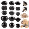 PH PandaHall 15 Types of Eyes and Noses, 150 Pieces, Stuffed Animal Noses, Plastic, DIY Crafts, Dolls, with Washers, Handmade Parts, Doll Making,
