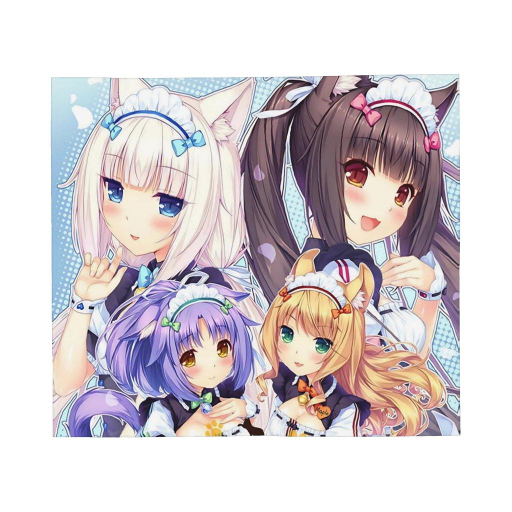 Cartoon Nekoparas Blanket Games Fleece Vintage Warm Throw Blanket for Coverlet Textile Decor