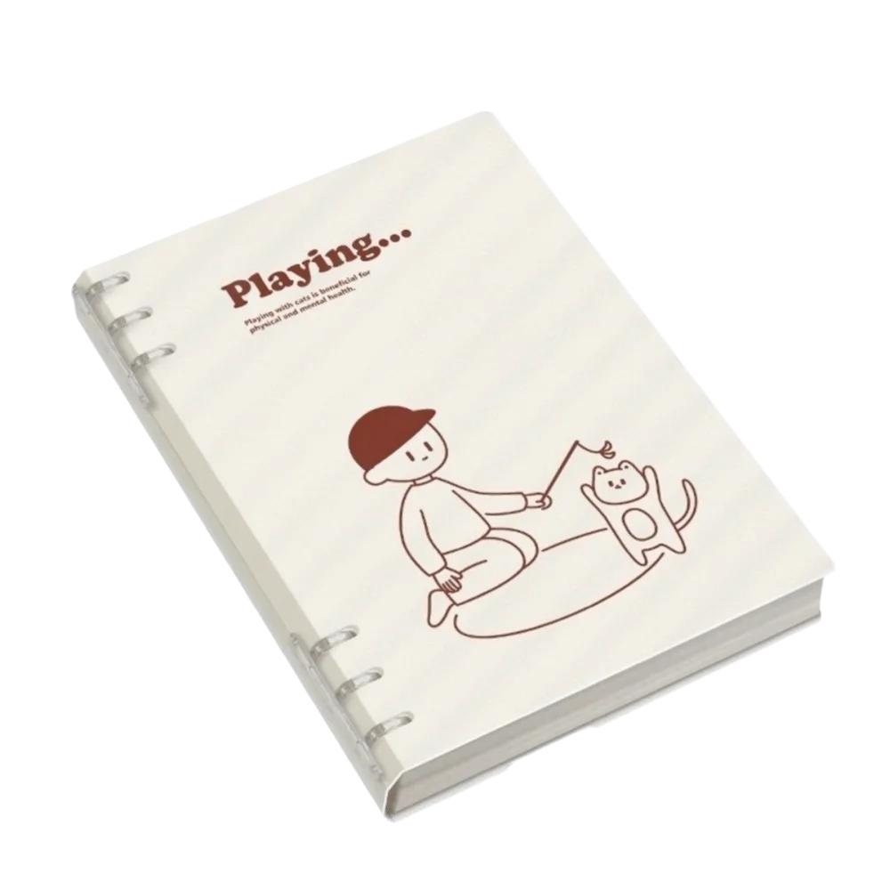 Блокнот А5/В5 на разъемных кольцах Щенок Блокнот со съемным переплетом 60 листов/120 страниц Блокнот в горизонтальную линию