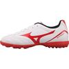 Mizuno Потреро Вайд Джуниор. Круглый носок На шнуровке TF Нескользящие Износостойкие Дышащие Низкие Детские Футбольные Бутсы Детские Кроссовки Белые Красные P1GE189262